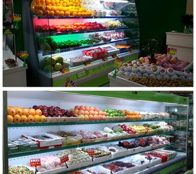 斯科曼商用立式冷藏展示柜 超市果蔬保鲜与弧形风幕设计的完美结合